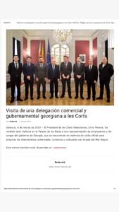 Visita de una delegación comercial gubernamental a Les Corts (Info Corts).